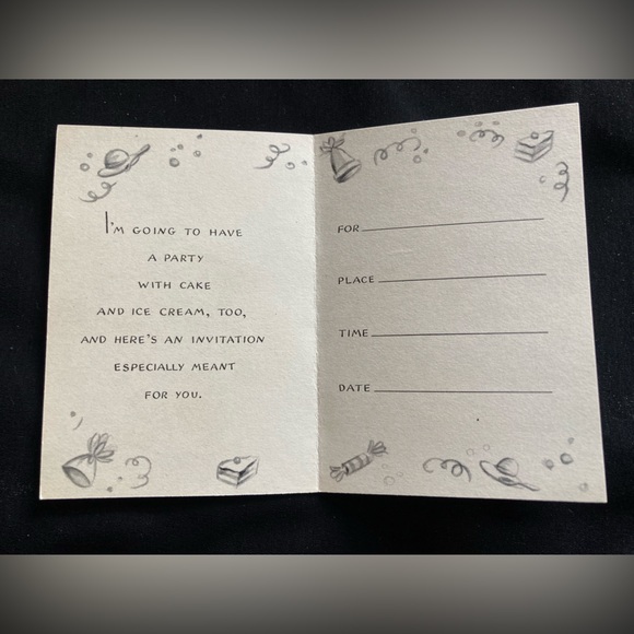 8 1950’s Hallmark birthday invitations - Picture 2 of 4